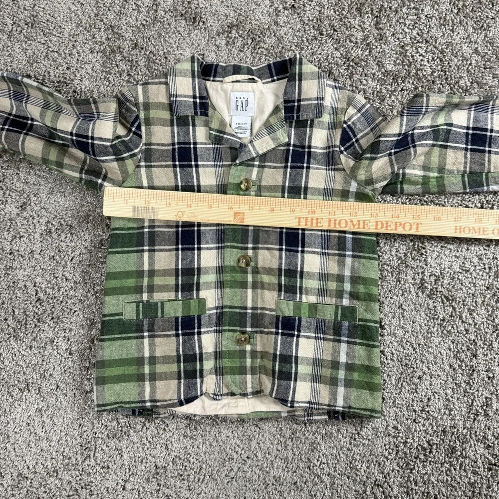 VTG Baby GAP Boys Jacket 2-3 Years Plaid Seersucker Old Money‎ Preppy Blazer